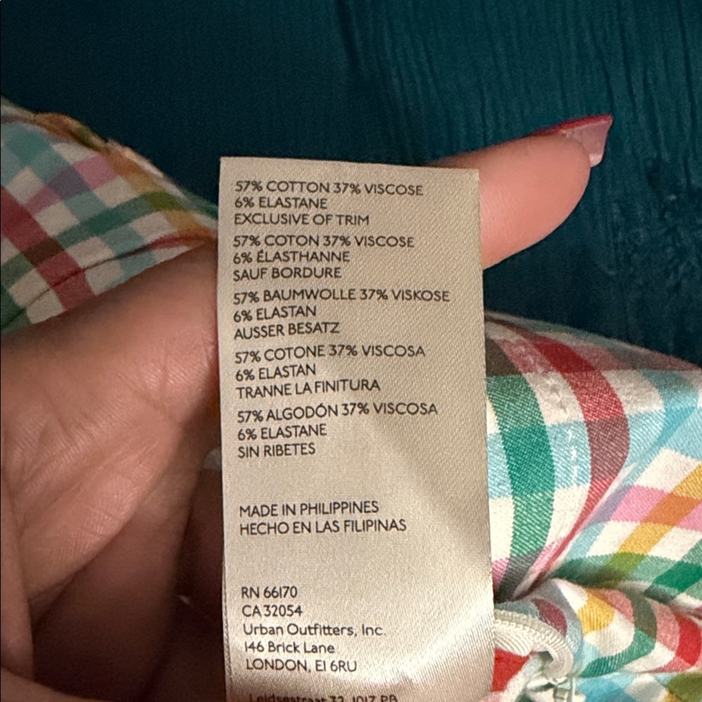 Anthropologie Colorful Gingham High Waist Shorts - Picture 11 of 12